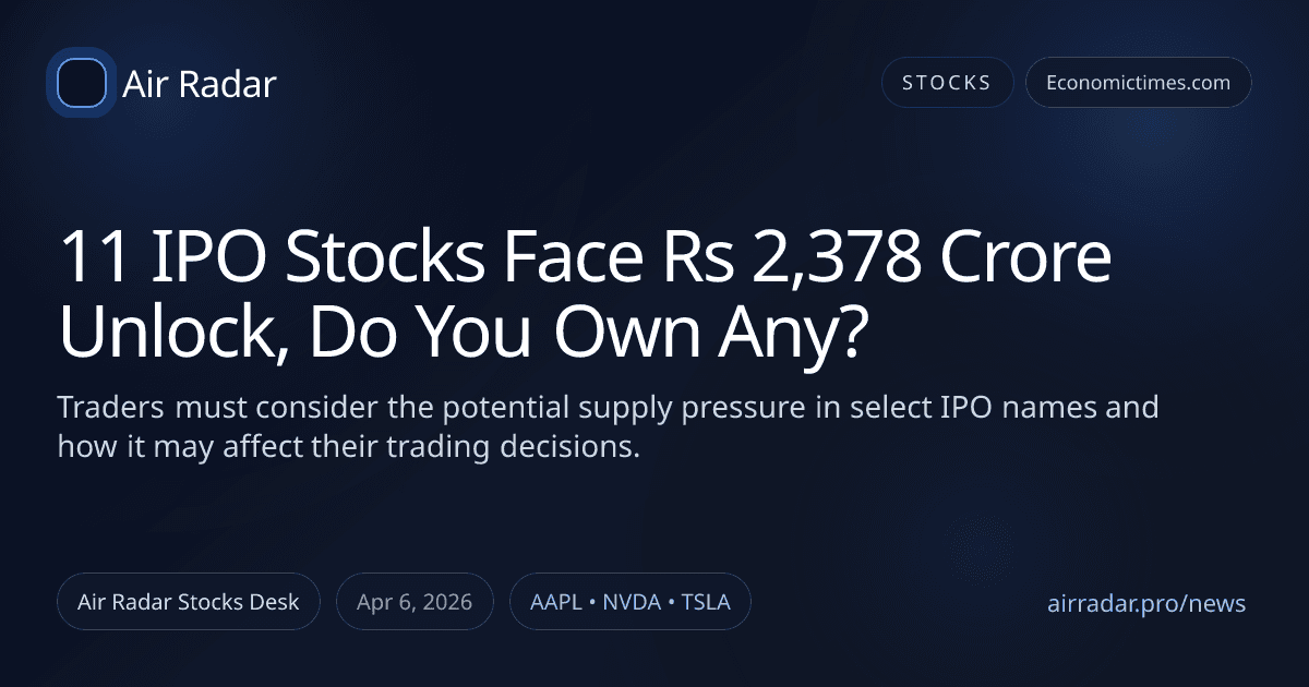 11 IPO Stocks Face Rs 2,378 Crore Unlock, Do You Own Any?