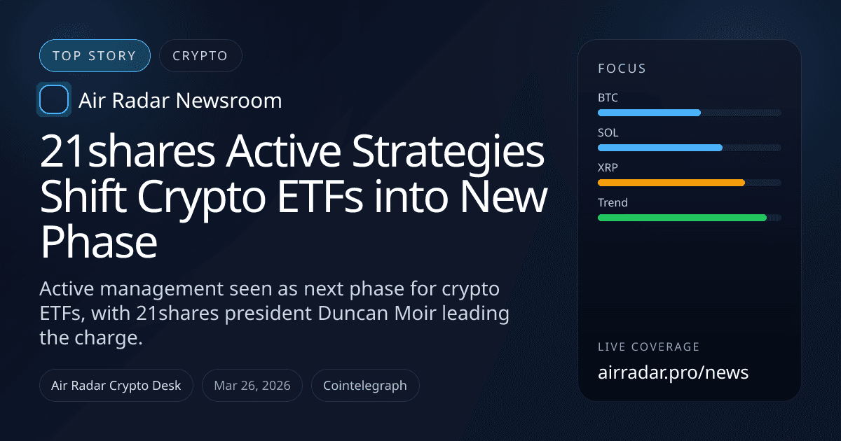 21shares Active Strategies Shift Crypto ETFs into New Phase