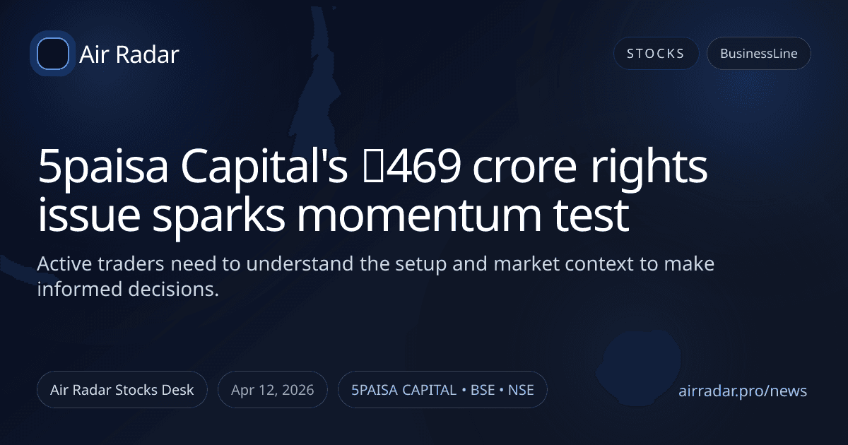 5paisa Capital's ₹469 crore rights issue sparks momentum test
