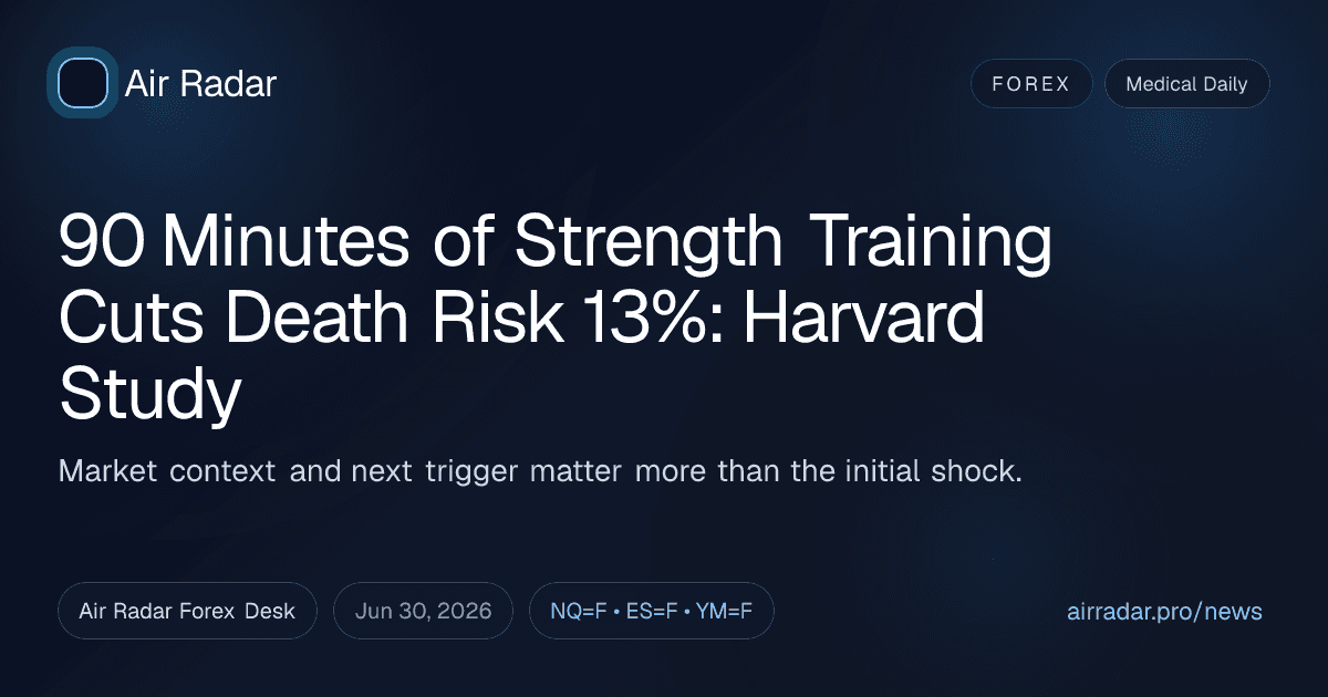 90 Minutes of Strength Training Cuts Death Risk 13%: Harvard Study