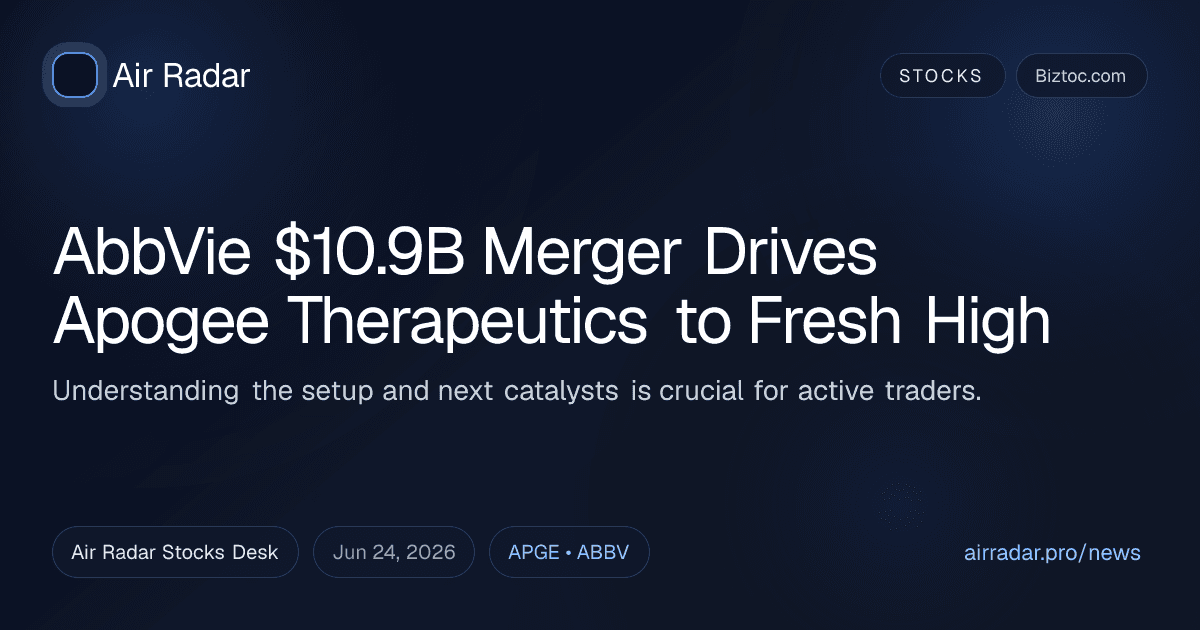 AbbVie $10.9B Merger Drives Apogee Therapeutics to Fresh High