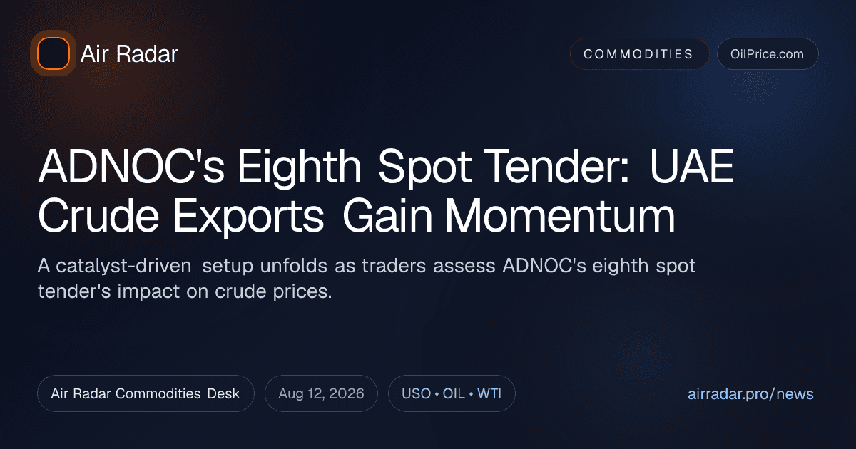 ADNOC's Eighth Spot Tender: UAE Crude Exports Gain Momentum