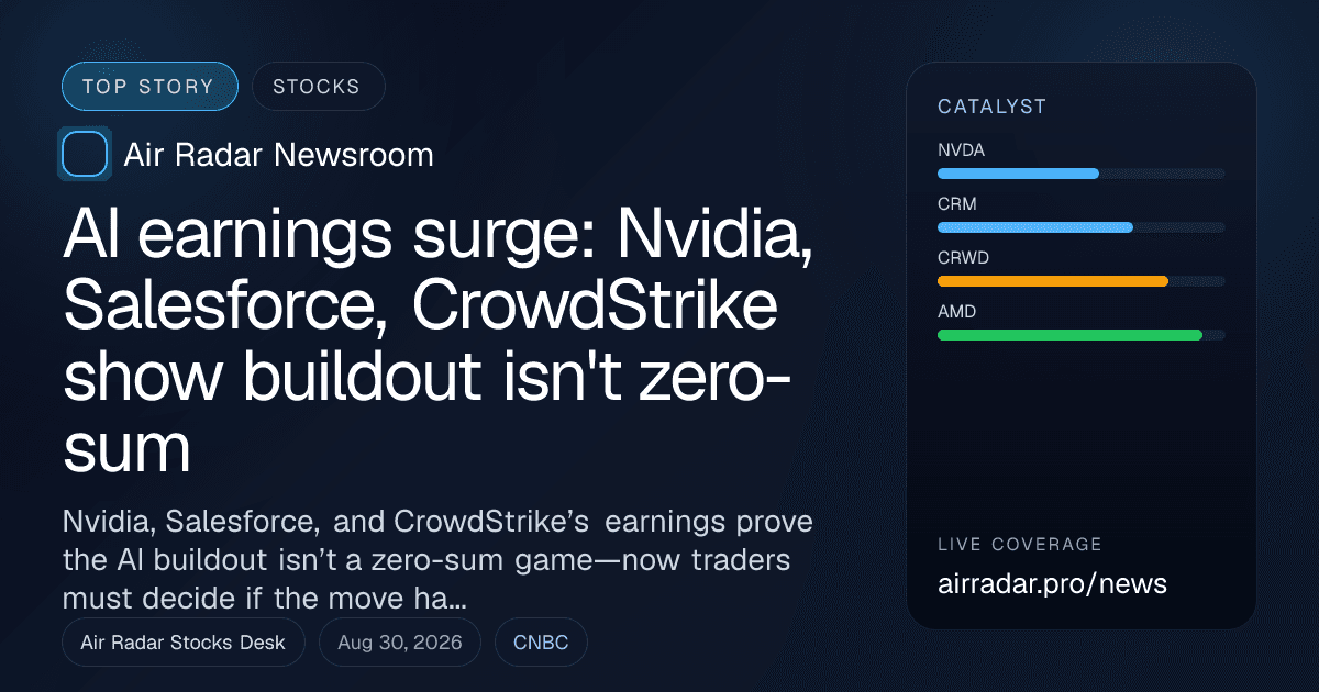 AI earnings surge: Nvidia, Salesforce, CrowdStrike show buildout isn't zero-sum