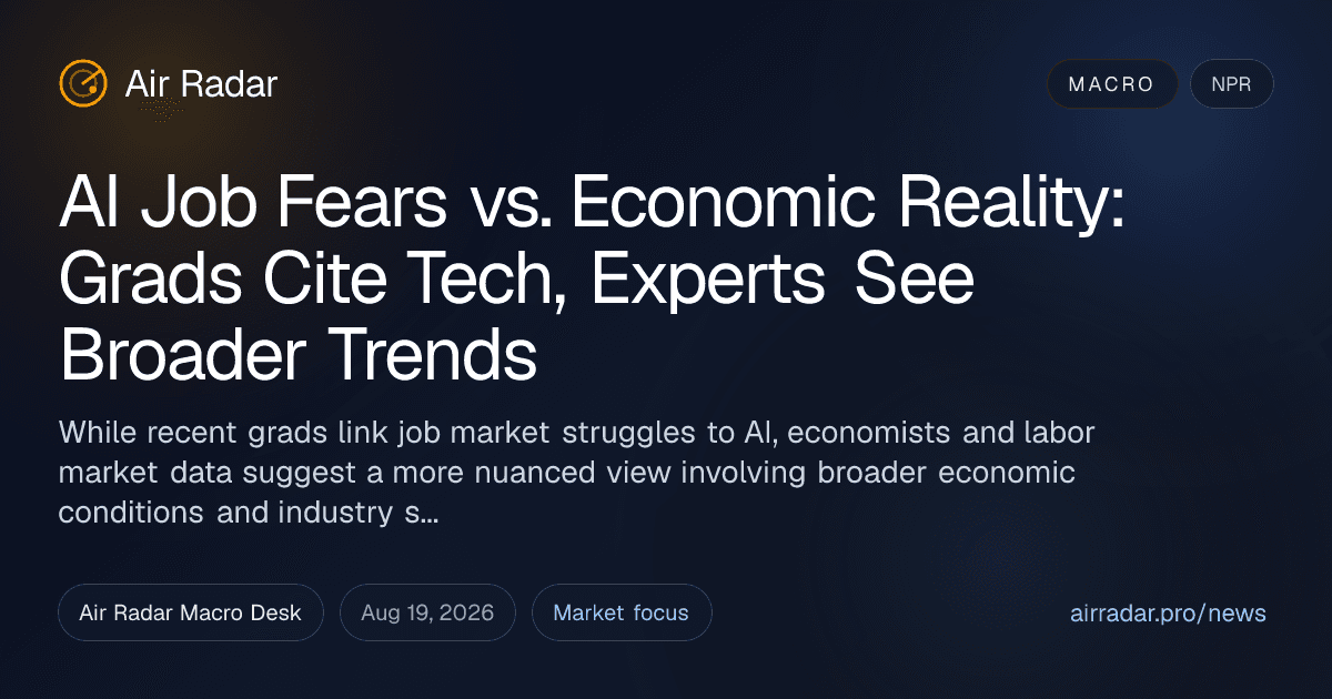 AI Job Fears vs. Economic Reality: Grads Cite Tech, Experts See Broader Trends