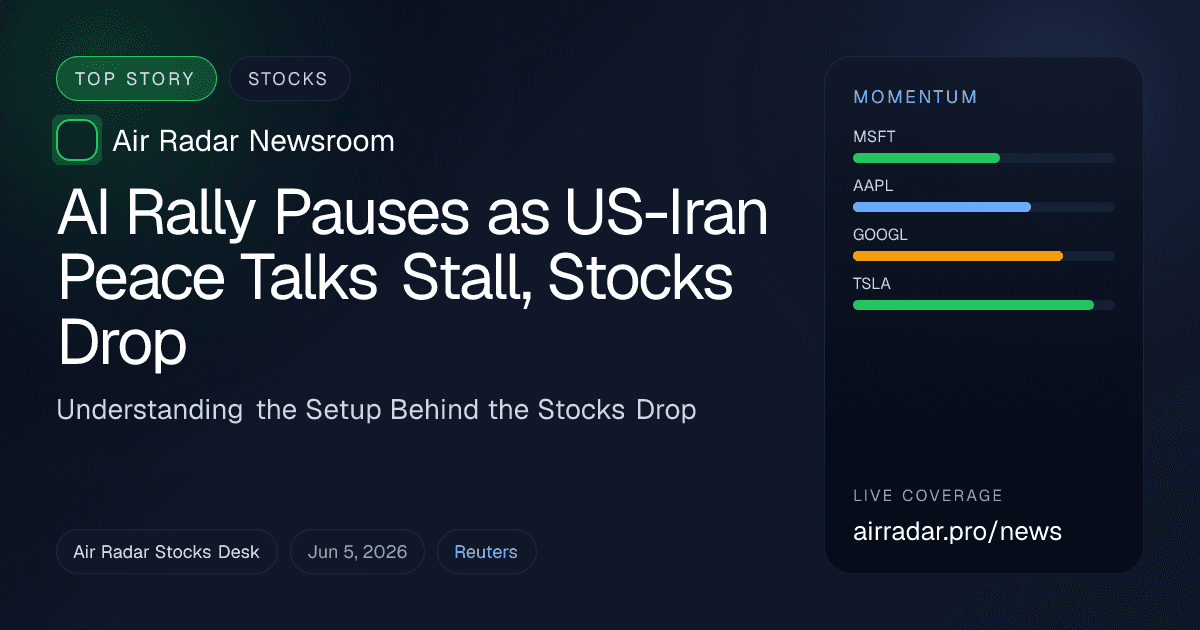 AI Rally Pauses as US-Iran Peace Talks Stall, Stocks Drop