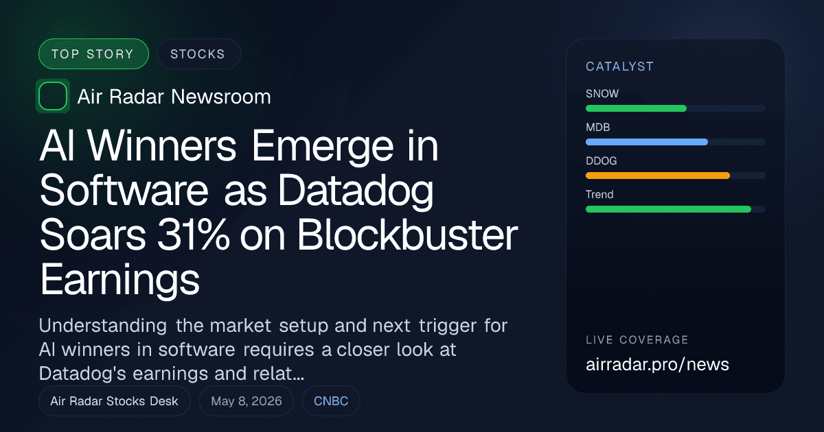 AI Winners Emerge in Software as Datadog Soars 31% on Blockbuster Earnings