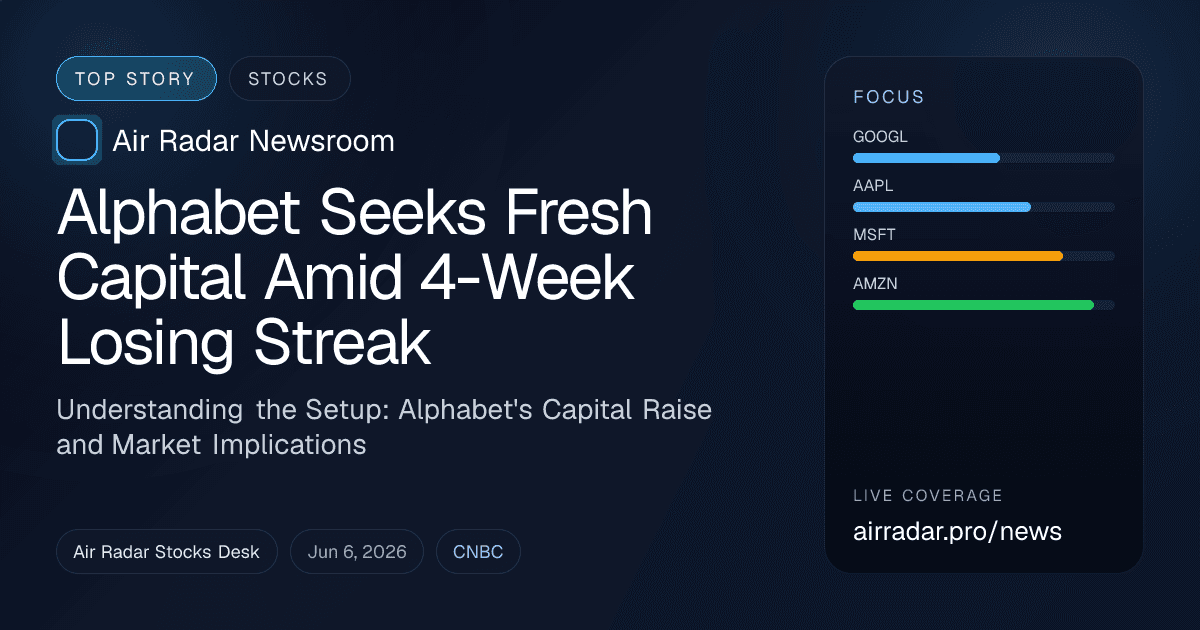 Alphabet Seeks Fresh Capital Amid 4-Week Losing Streak