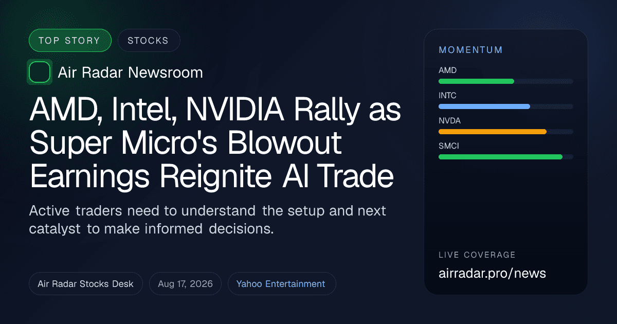 AMD, Intel, NVIDIA Rally as Super Micro's Blowout Earnings Reignite AI Trade