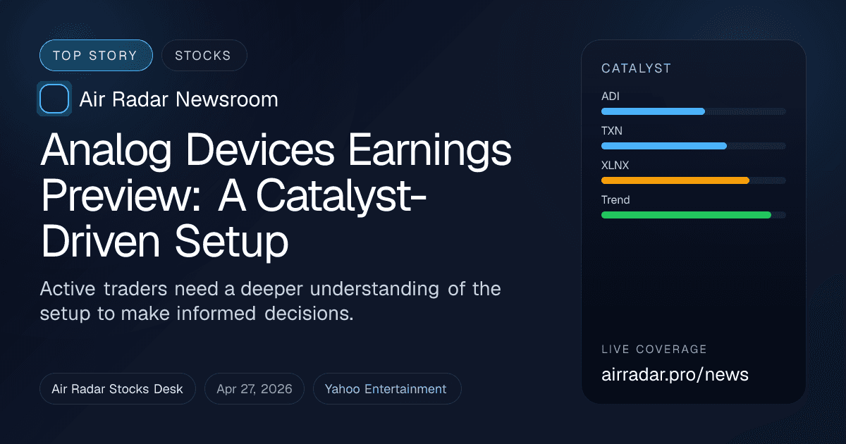Analog Devices Earnings Preview: A Catalyst-Driven Setup