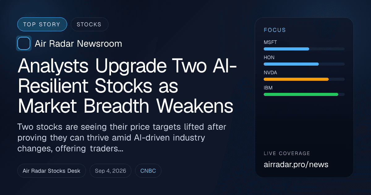 Analysts Upgrade Two AI-Resilient Stocks as Market Breadth Weakens