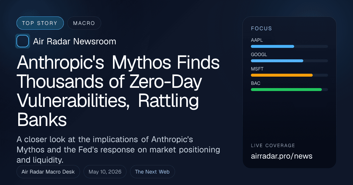 Anthropic's Mythos Finds Thousands of Zero-Day Vulnerabilities, Rattling Banks