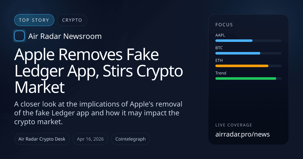 Apple Removes Fake Ledger App, Stirs Crypto Market