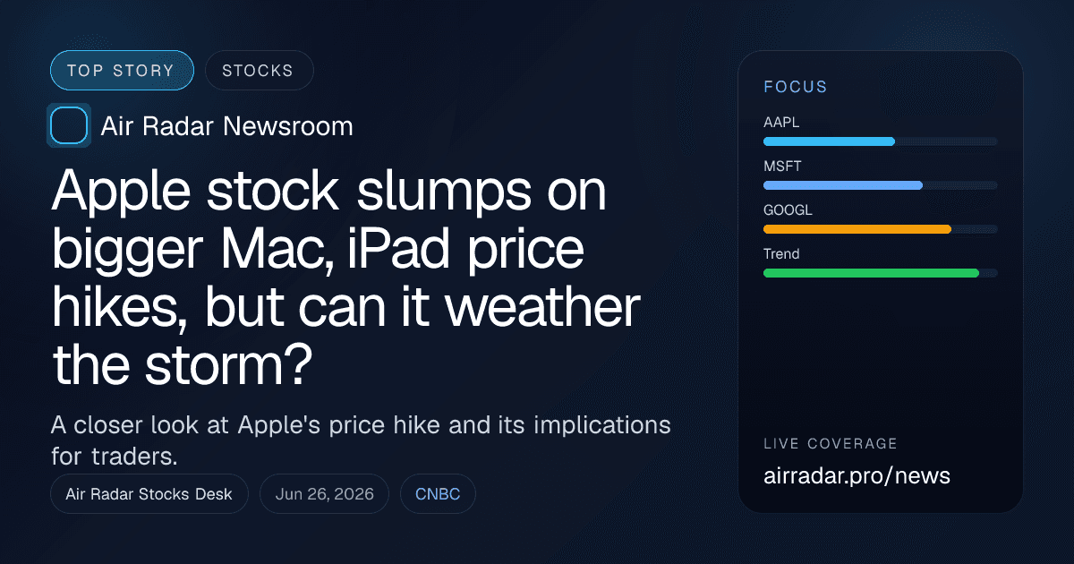 Apple stock slumps on bigger Mac, iPad price hikes, but can it weather the storm?