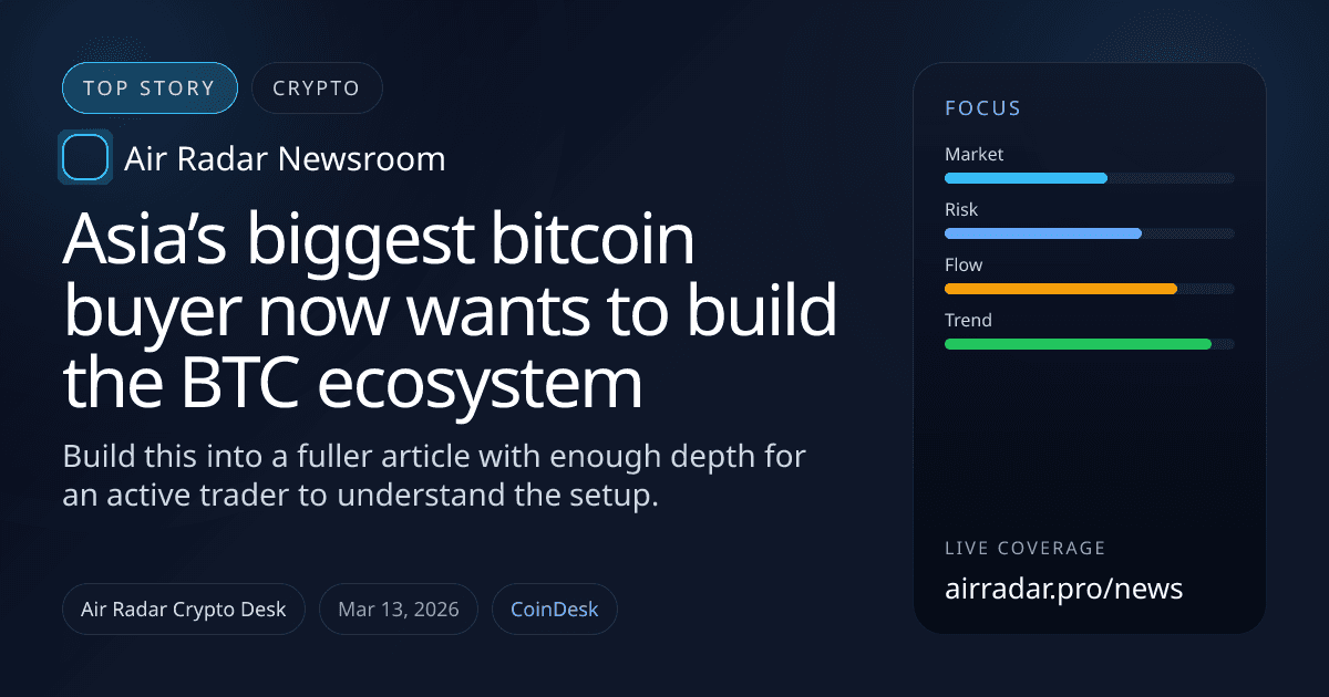 Asia’s biggest bitcoin buyer now wants to build the BTC ecosystem