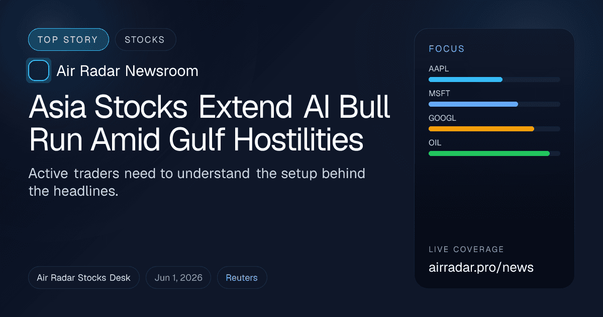Asia Stocks Extend AI Bull Run Amid Gulf Hostilities