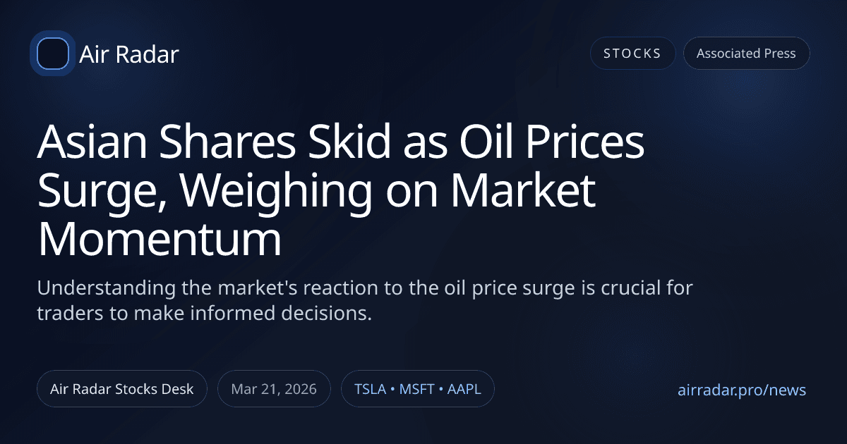 Asian Shares Skid as Oil Prices Surge, Weighing on Market Momentum