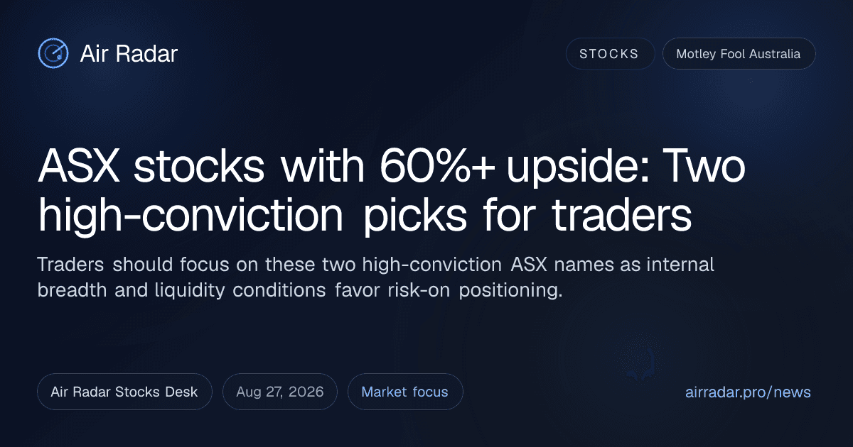 ASX stocks with 60%+ upside: Two high-conviction picks for traders