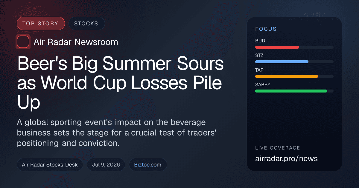 Beer's Big Summer Sours as World Cup Losses Pile Up