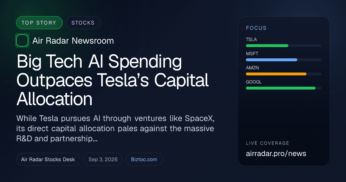 Big Tech AI Spending Outpaces Tesla’s Capital Allocation