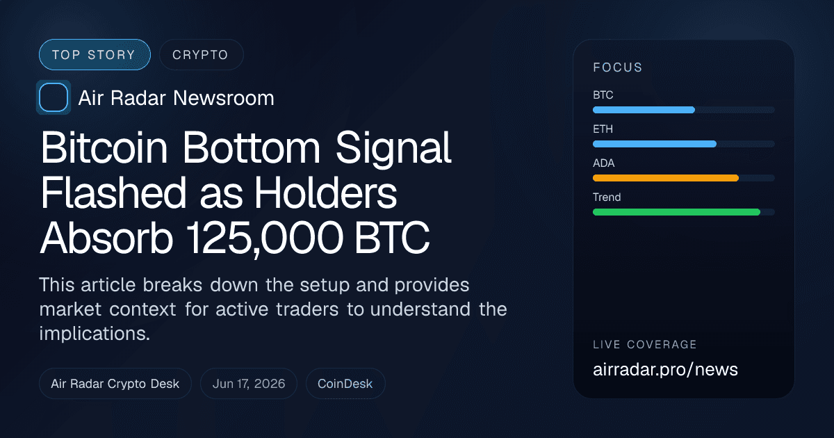 Bitcoin Bottom Signal Flashed as Holders Absorb 125,000 BTC