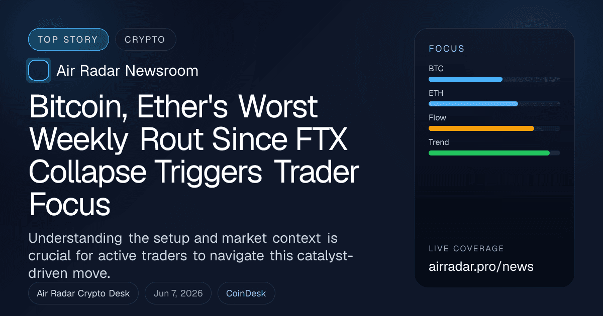 Bitcoin, Ether's Worst Weekly Rout Since FTX Collapse Triggers Trader Focus