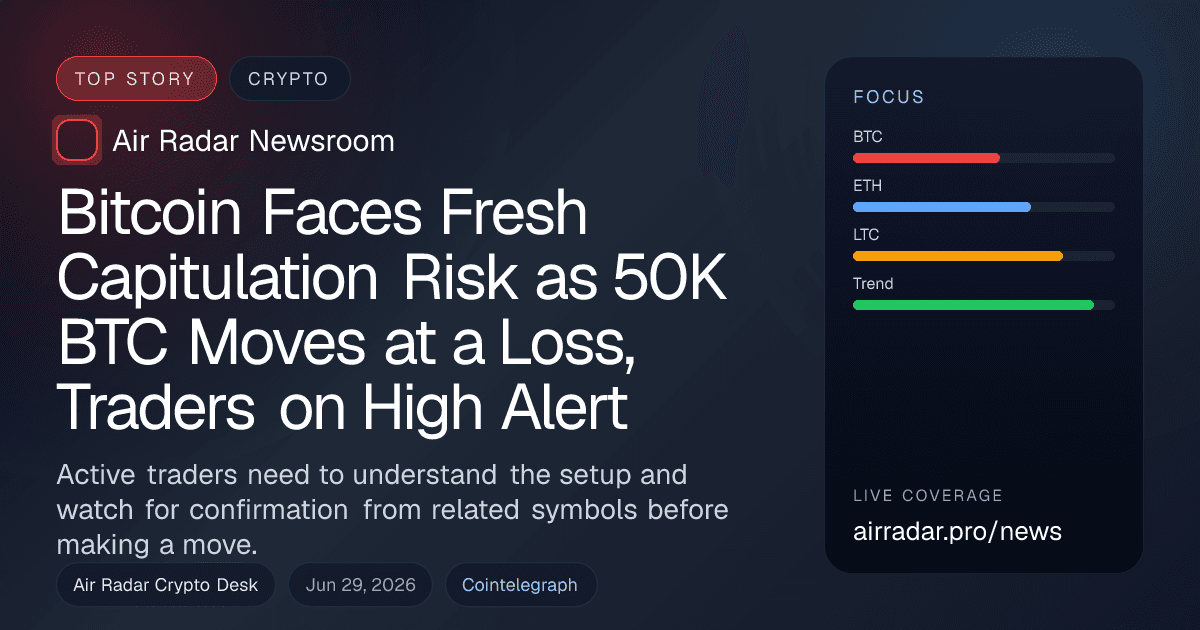 Bitcoin Faces Fresh Capitulation Risk as 50K BTC Moves at a Loss, Traders on High Alert