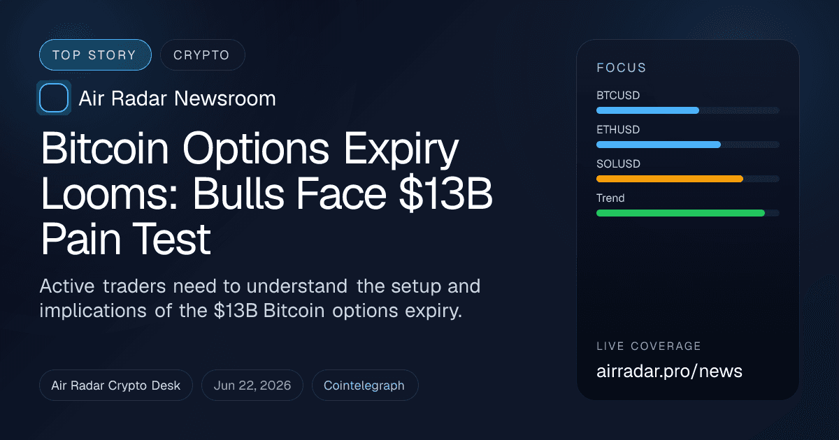 Bitcoin Options Expiry Looms: Bulls Face $13B Pain Test