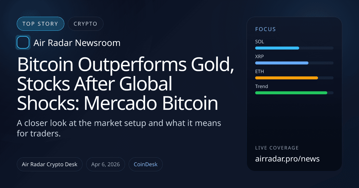 Bitcoin Outperforms Gold, Stocks After Global Shocks: Mercado Bitcoin