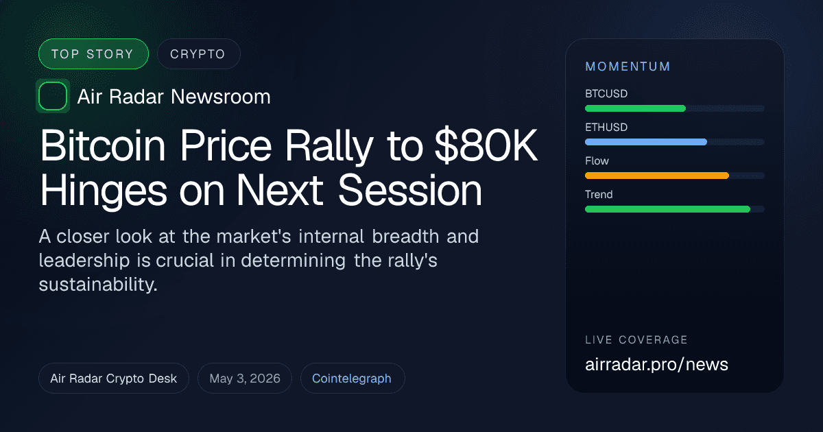 Bitcoin Price Rally to $80K Hinges on Next Session