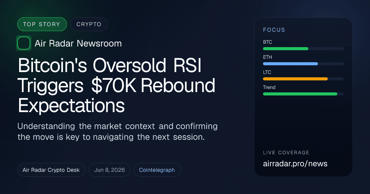 Bitcoin's Oversold RSI Triggers $70K Rebound Expectations
