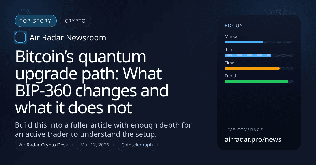 Bitcoin’s quantum upgrade path: What BIP-360 changes and what it does not