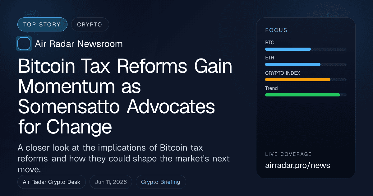 Bitcoin Tax Reforms Gain Momentum as Somensatto Advocates for Change