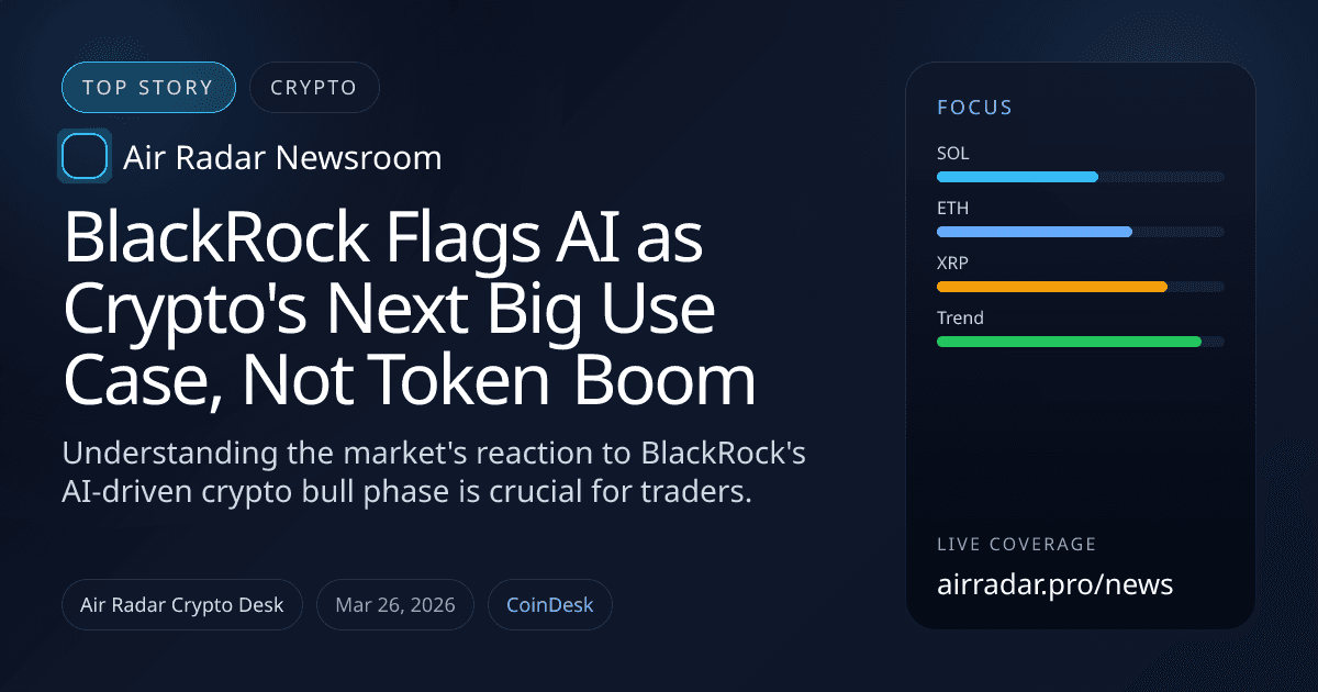 BlackRock Flags AI as Crypto's Next Big Use Case, Not Token Boom