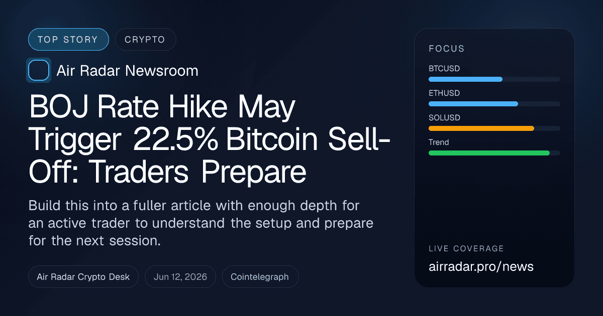 BOJ Rate Hike May Trigger 22.5% Bitcoin Sell-Off: Traders Prepare