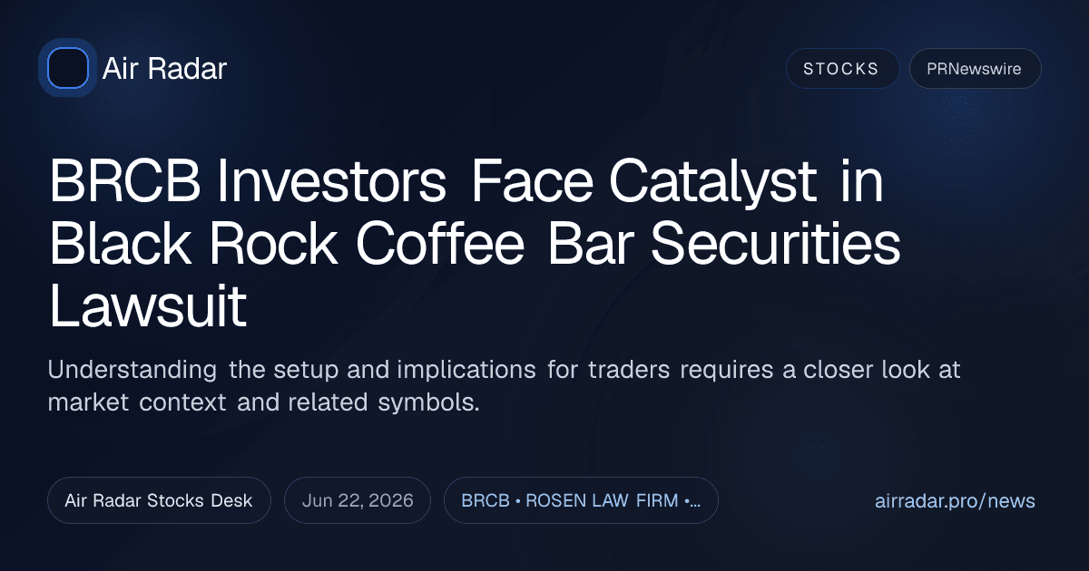 BRCB Investors Face Catalyst in Black Rock Coffee Bar Securities Lawsuit
