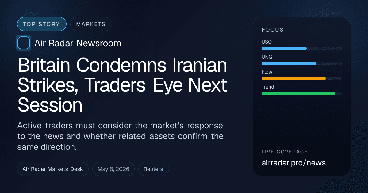 Britain Condemns Iranian Strikes, Traders Eye Next Session