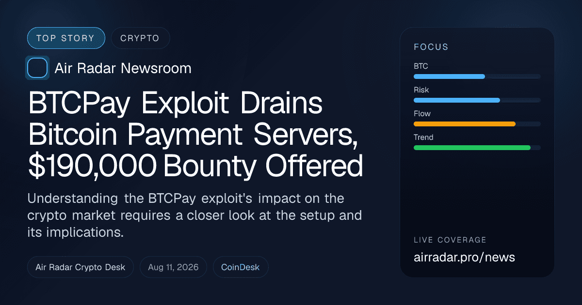 BTCPay Exploit Drains Bitcoin Payment Servers, $190,000 Bounty Offered