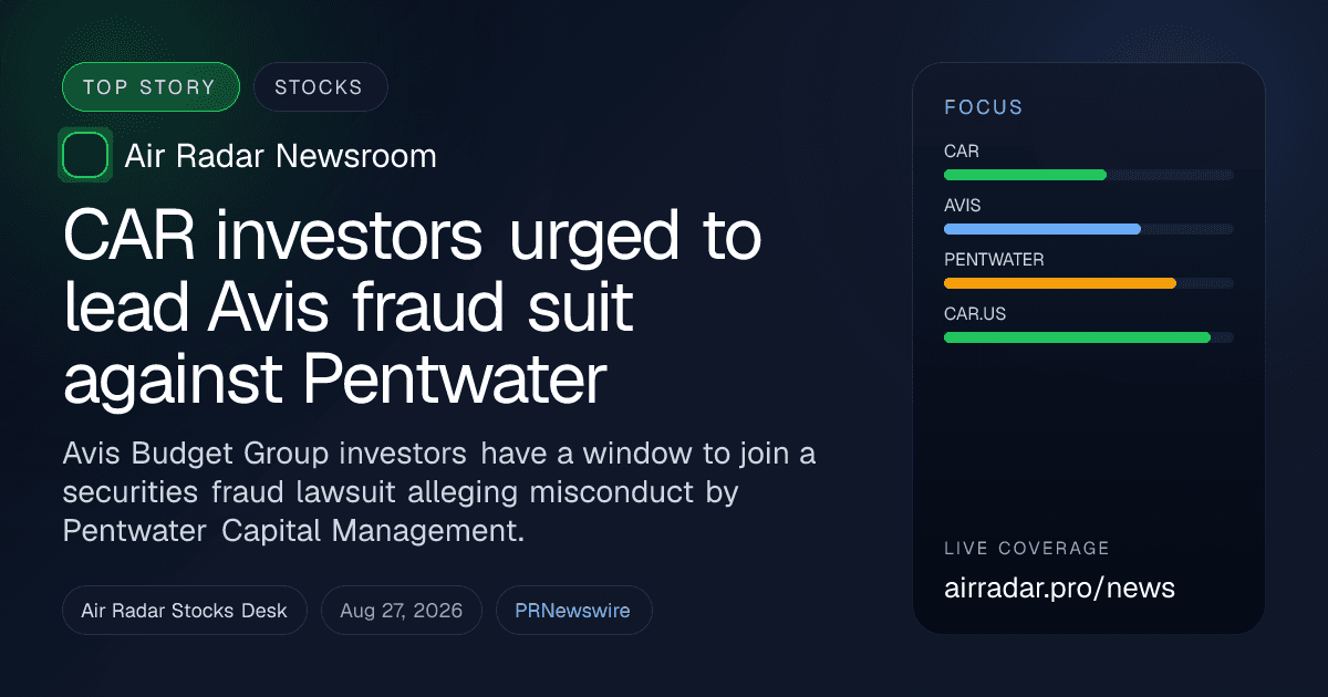 CAR investors urged to lead Avis fraud suit against Pentwater