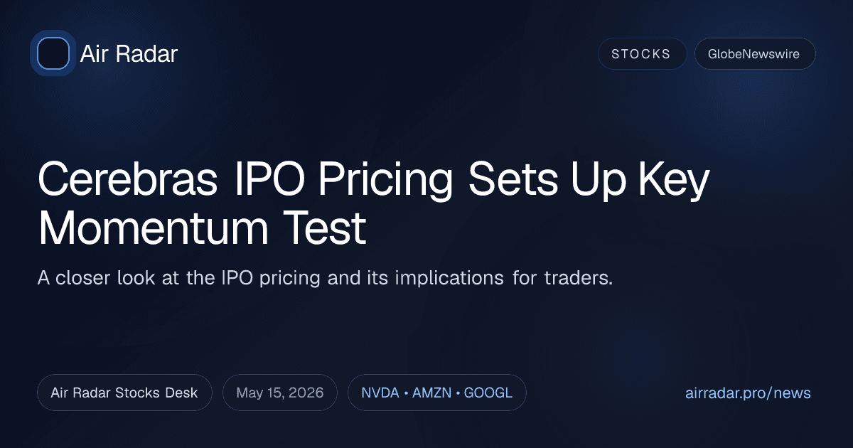 Cerebras IPO Pricing Sets Up Key Momentum Test