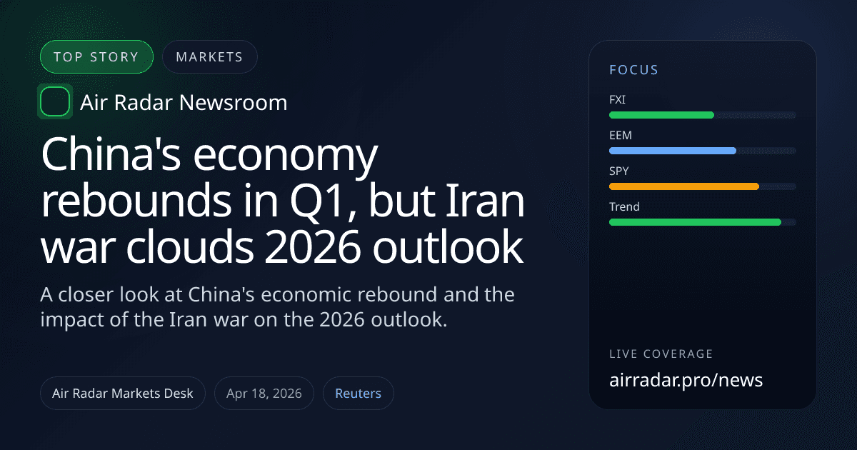 China's economy rebounds in Q1, but Iran war clouds 2026 outlook