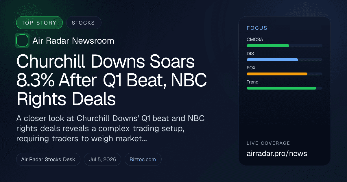 Churchill Downs Soars 8.3% After Q1 Beat, NBC Rights Deals