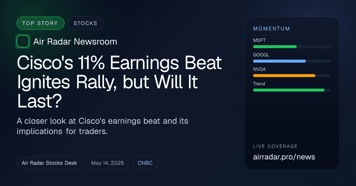 Cisco's 11% Earnings Beat Ignites Rally, but Will It Last?