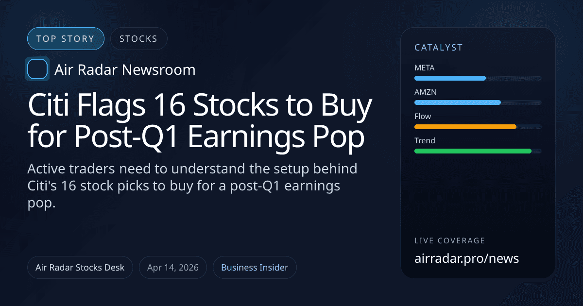 Citi Flags 16 Stocks to Buy for Post-Q1 Earnings Pop