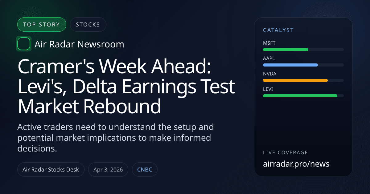 Cramer's Week Ahead: Levi's, Delta Earnings Test Market Rebound
