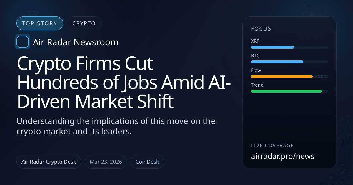 Crypto Firms Cut Hundreds of Jobs Amid AI-Driven Market Shift