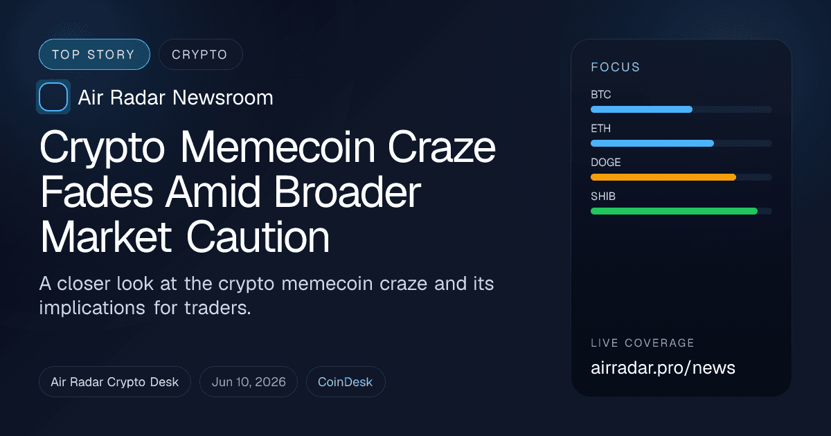 Crypto Memecoin Craze Fades Amid Broader Market Caution