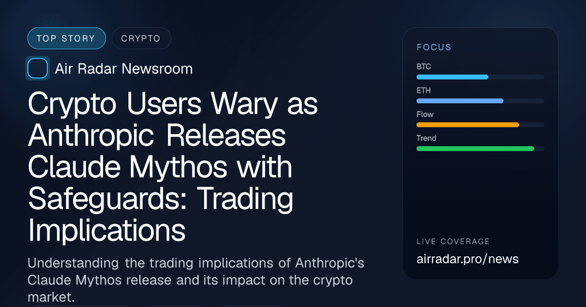 Crypto Users Wary as Anthropic Releases Claude Mythos with Safeguards: Trading Implications
