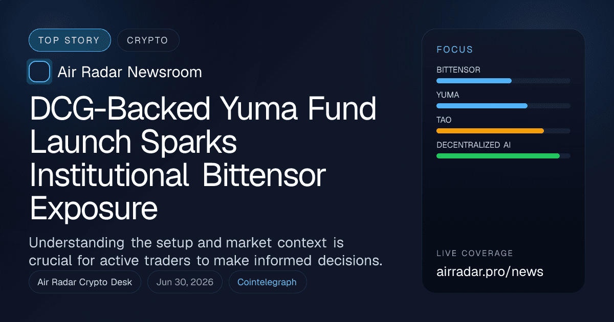 DCG-Backed Yuma Fund Launch Sparks Institutional Bittensor Exposure