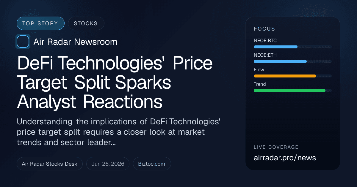 DeFi Technologies' Price Target Split Sparks Analyst Reactions