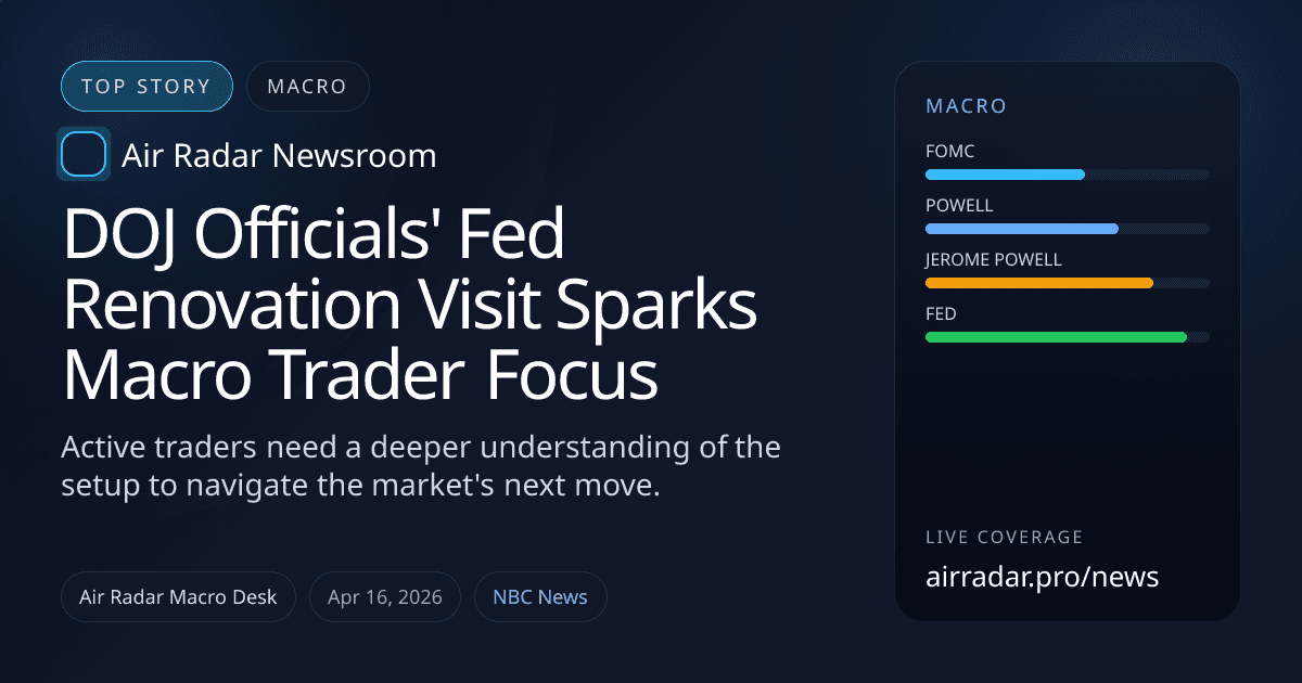 DOJ Officials' Fed Renovation Visit Sparks Macro Trader Focus